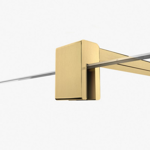 Душевая перегородка New Trendy VELIO D-0190B 90х200 стекло прозрачное профиль золото брашированное - фото 4