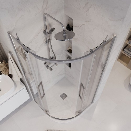 Душевой уголок Grossman Cosmo 301.K33.02.9090.10.00 90х90 стекло прозрачное профиль хром глянцевый - фото 3