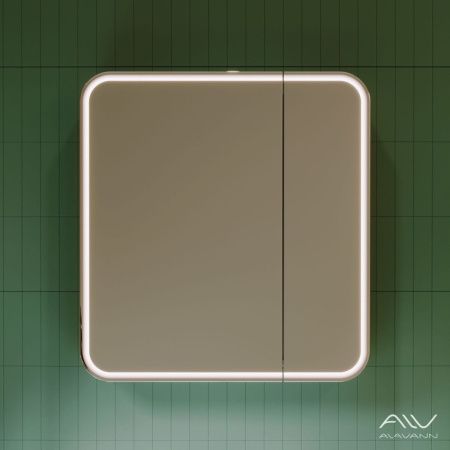 Зеркало-шкаф Alavann Lana ALV0281002 80х15х80 подвесной цвет белый