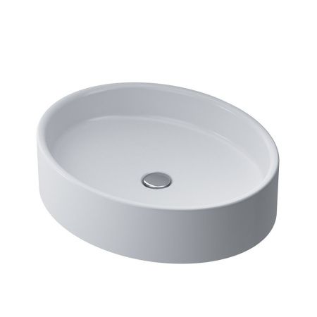 Раковина из сантехнического фарфора Am.Pm Func M8FWCC20550WG 60х40 накладная цвет белый без отверстий под смеситель