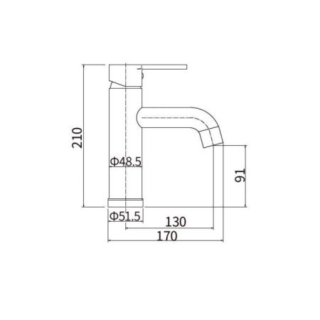 Смеситель Plstart PL1004-7 на раковину черный