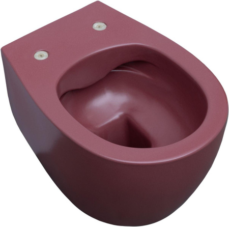 Чаша унитаза подвесная Allen Brau Fantasy 4.11004.BD цвет красный без сиденья безободковая каскадный смыв