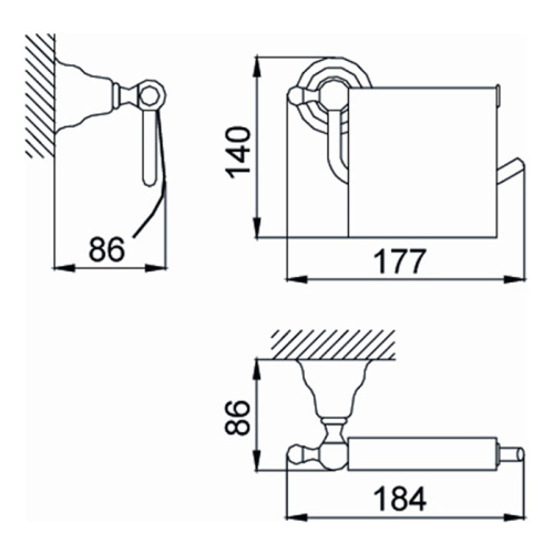 Бумагодержатель Cisal Croisette 4036.01H.BA - фото 2