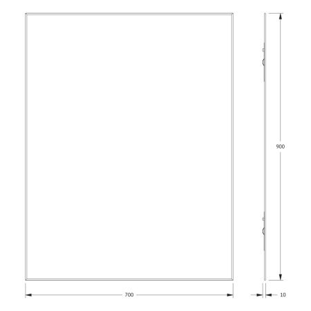 Зеркало Evoform Standard BY 0226 70х90 подвесное