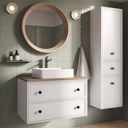 Шкаф-пенал Iddis Torr TOR40W0i97 40х150 подвесной цвет белый