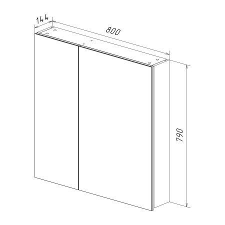 Зеркало-шкаф LeMark Universal LM80ZS-U 80х80 подвесной