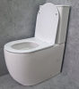 Унитаз напольный с бачком CeramaLux TR2177 белый с сиденьем микролифт смыв торнадо