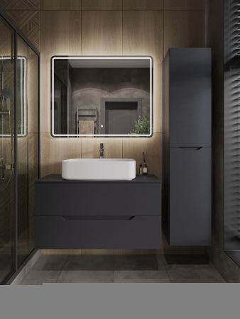 Тумба с раковиной Orange Line Li-100TugMDF+B07-600W 100х50