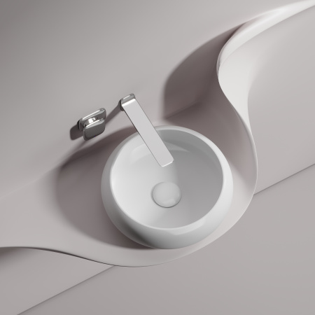 Раковина из сантехнического фарфора Ceramica Nova ELEMENT CN6050MW 36х36 накладная цвет белый матовый без отверстий под смеситель