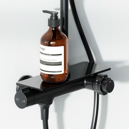 Душевая стойка Damixa Jupiter 977750300 настенная цвет черный