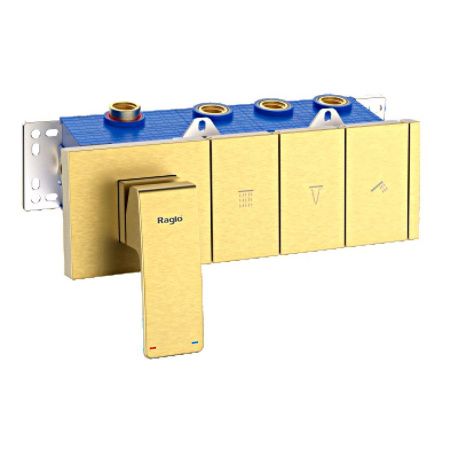 Смеситель для ванны и душа Raglo R02 R02.273.03 встраиваемый в стену золото