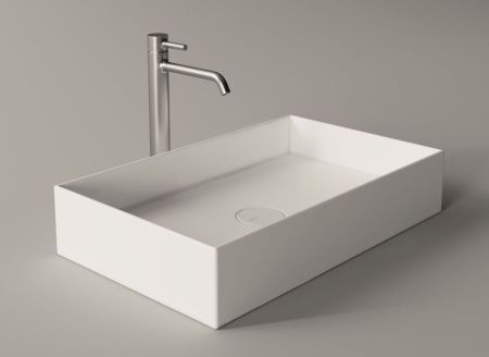 Раковина керамическая Alice Hide 31130101 60х40 накладная цвет белый без отверстий под смеситель