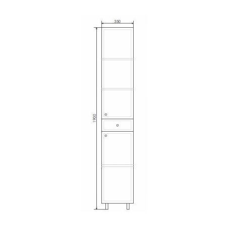Шкаф-пенал Comforty Сочи 00004136987CF 40х190 подвесной цвет белый