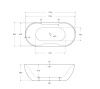 Ванна акриловая BelBagno BB28 180х85 отдельностоящая овальная с ножками