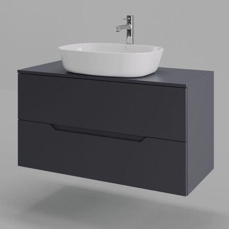 Тумба с раковиной Orange Line Li-100TugMDF+B08-500W 100х50 цвет серый