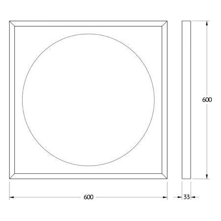 Зеркало с подсветкой Defesto ECLIPSE DF 2236S 60х60 подвесное