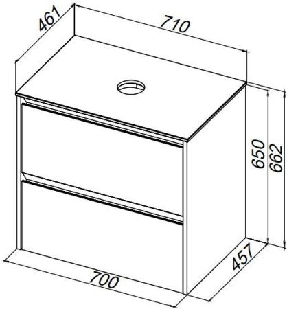 Тумба под раковину Allen Brau Activity 1.34011.BGM 70х50 подвесная цвет синий