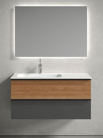 Тумба под раковину Sancos DELTA DL100LGR 100х40 подвесная цвет коричневый