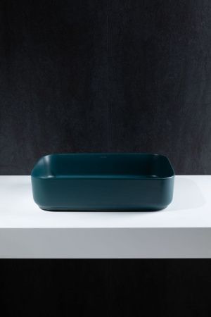 Раковина керамическая Allen Brau Fantasy 4.11021.PT 50х40 накладная цвет зеленый без отверстий под смеситель