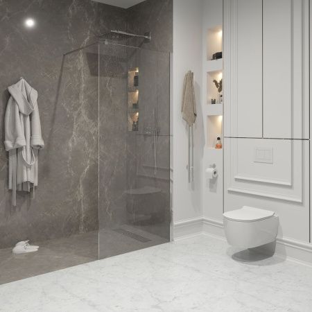 Душевая перегородка Niagara Nova NG-663-90 90х195 стекло прозрачное профиль хром