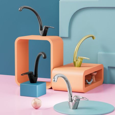 Смеситель для кухни Splenka S202 S202.41.06 на мойку черный