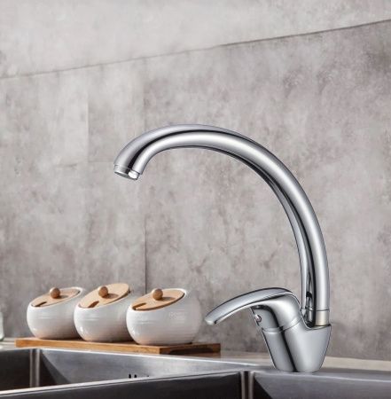 Смеситель для кухни WesnaArt Listok LIS01-120 на мойку хром