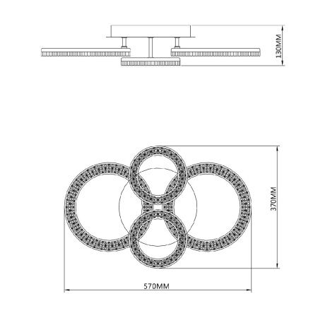 Люстра потолочная Escada Alunit (Алунит) 10281/4LED