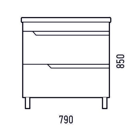 Тумба под раковину Corozo Юрма SD-00001625 80х40 напольная цвет белый