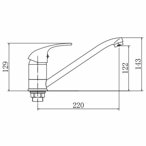 Смеситель для кухни Fashun A4903 на мойку хром - фото 3