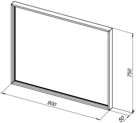 Зеркало с подсветкой De Aqua Алюминиум 00261710 90х80 подвесное