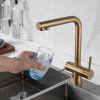 Смеситель для кухни Shevanik S468G на мойку золото