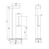 Стойка с бумагодержателем и ершиком Gessi Rettangolo 20934#031