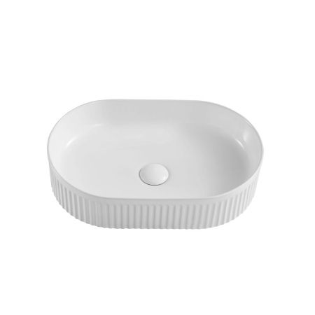 Раковина из сантехнического фаянса Grossman GR-3062 50х30 накладная цвет белый без отверстий под смеситель