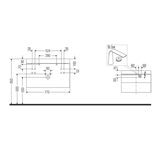 Тумба с раковиной Duravit Happy D.2 Plus HP4637O8080 77,5х49х48 - фото 2