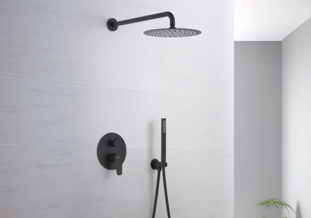 Душевая система Aquatek БЕТТА AQ1172MB встраиваемая в стену цвет черный