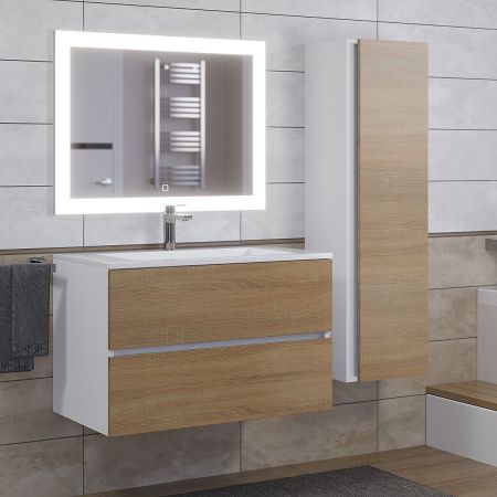 Тумба с раковиной Uperwood Barsa-Next 290000012 80х50 цвет коричневый