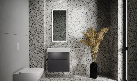 Тумба под раковину Jorno FOLK Folk.01.55/P/A/JR 50х30 подвесная цвет черный