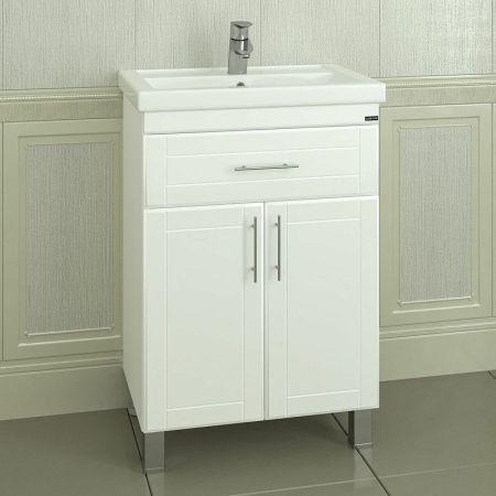 Тумба под раковину СанТа Дублин 223003 60х40 напольная цвет белый