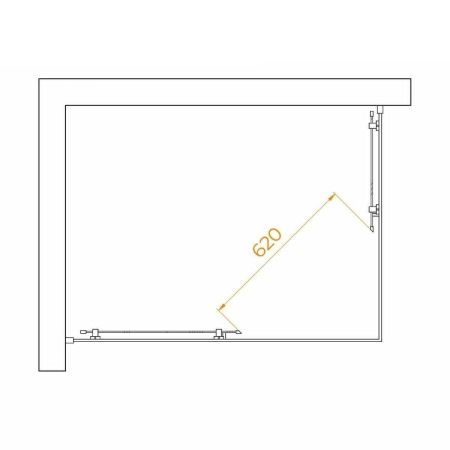 Душевой уголок RGW Passage 3508104092-24 120х90 стекло матовое профиль черный без поддона