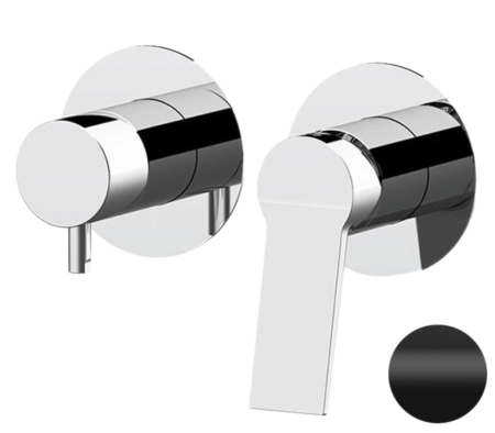 Смеситель для душа Remer Slash & Dot SL92ZPNO встраиваемый в стену черный без термостата