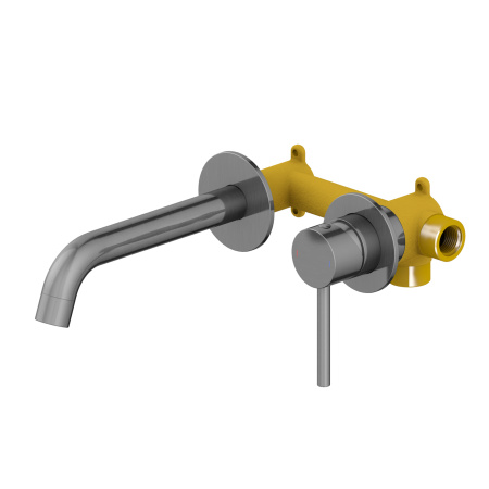 Смеситель для раковины Timo Saona 2372/18SM встраиваемый в стену черное золото