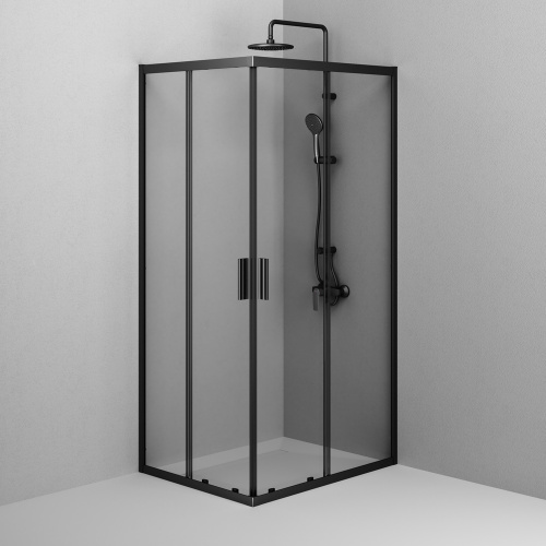 Душевой уголок Am.Pm Gem W90G-403-100280-BT 100х80 стекло прозрачное профиль черный матовый без поддона - фото 5 Душевой уголок Am.Pm Gem W90G-403-100280-BT 100х80 стекло прозрачное профиль черный матовый без поддона - фото 5