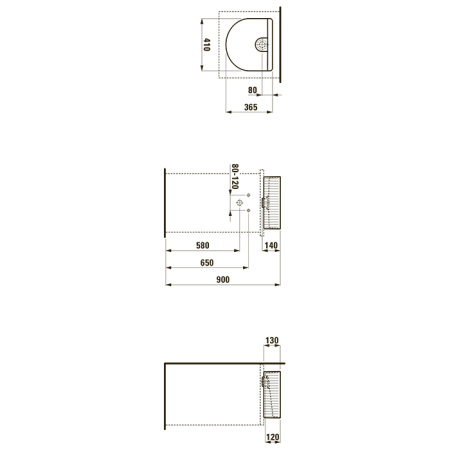 Раковина керамическая Laufen Sonar 41 см 8.1234.3.000.112.1 накладная цвет белый без отверстий под смеситель