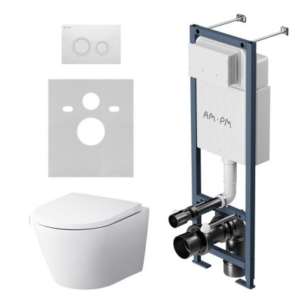 Комплект унитаз с инсталляцией с клавишей смыва Am.Pm Sense IS110101.741701