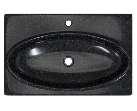 Раковина из искусственного камня СанТа 900144 70х50 подвесная цвет черный