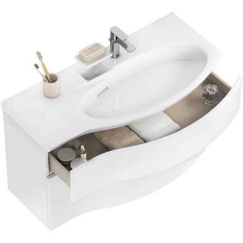 Тумба под раковину Kerama Marazzi AMAREMARE RV.100Rh\WHT.M 100х40 подвесная цвет белый - фото 5