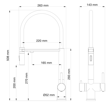 Смеситель для кухни Wonzon & Woghand WW-88458009-BG на мойку золото