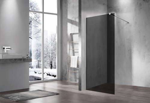 Душевая перегородка Vincea Walk in VSW-1H100CG 100х200 стекло тонированное профиль хром глянцевый - фото 2