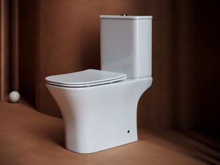 Унитаз напольный с бачком Ceramica Nova ALFA CN9002 белый с сиденьем микролифт безободковый душевой смыв