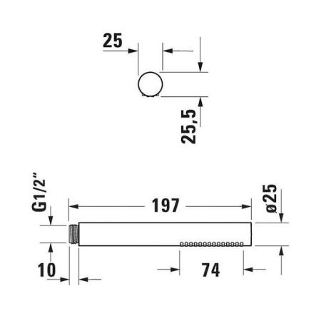 Душевая лейка Duravit Showers UV0640001010 цвет хром